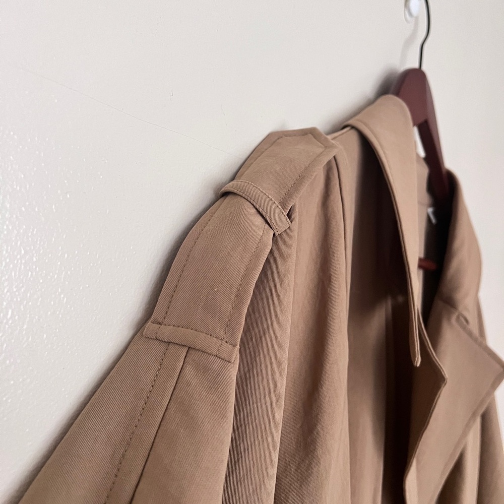 A.L.C. Designer Trench Coat Size 12 Like New Relaxed Fit Luxury Neutra - Picture 7 of 9